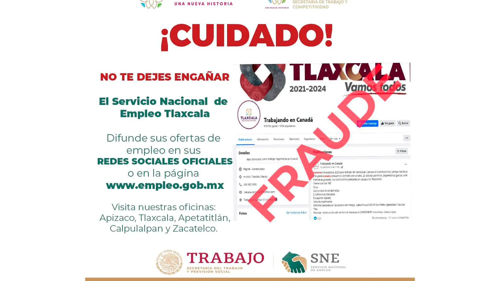 fraude trabajo canadá